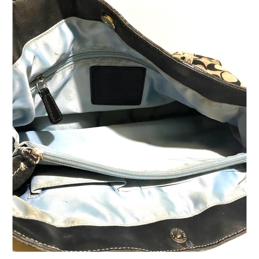 Coach vintage CC signature print canvas satchel handbag - Picture 3 of 9